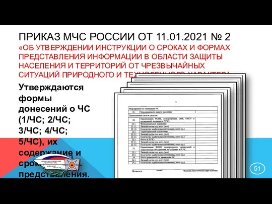 ПРИКАЗ МЧС РОССИИ ОТ 11.01.2021 № 2 «ОБ УТВЕРЖДЕНИИ ИНСТРУКЦИИ О СРОКАХ