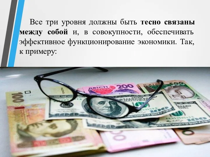 Все три уровня должны быть тесно связаны между собой и, в совокупности,