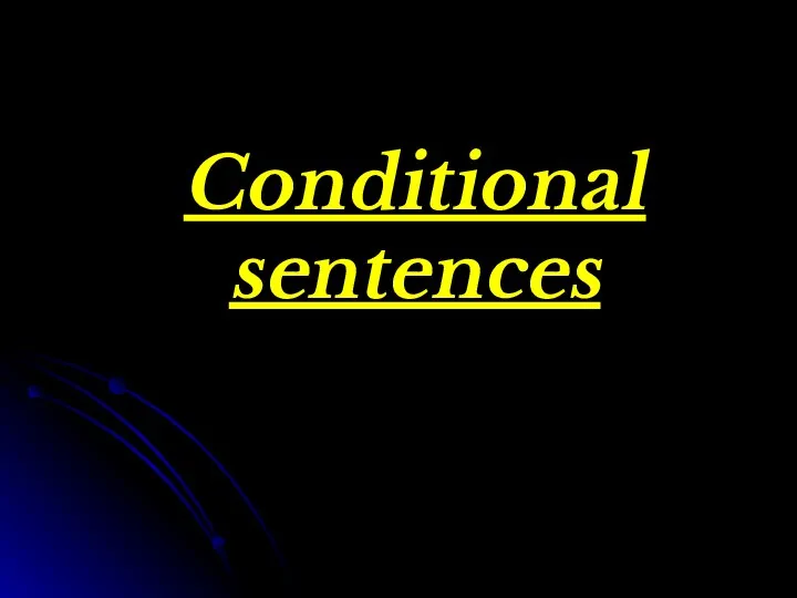 Conditional sentences