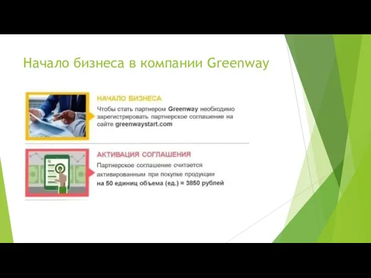 Начало бизнеса в компании Greenway