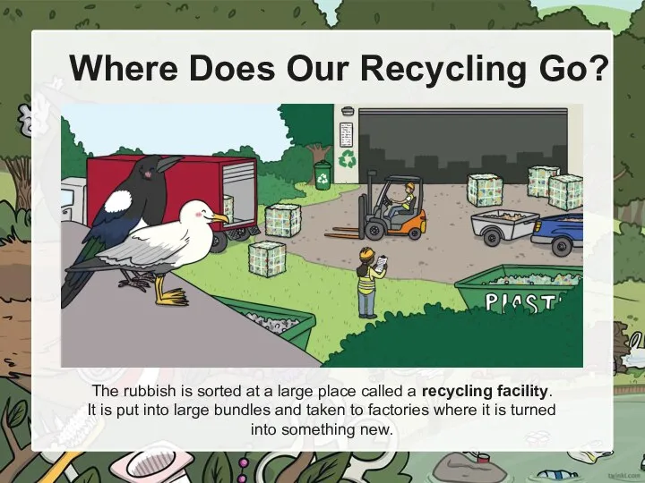 Where Does Our Recycling Go? The rubbish is sorted at a large