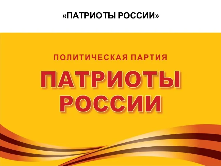 «ПАТРИОТЫ РОССИИ»