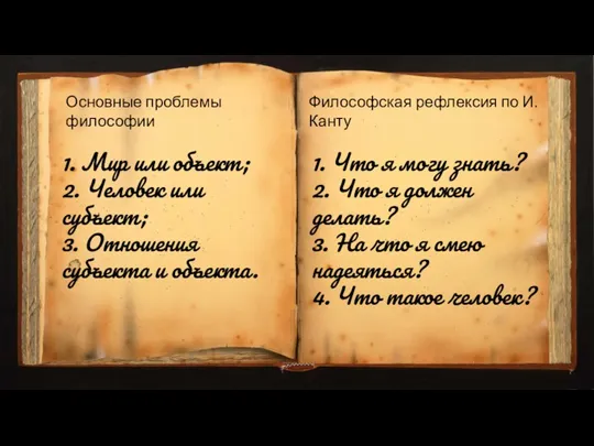 Философская рефлексия по И. Канту 1. Что я могу знать? 2. Что