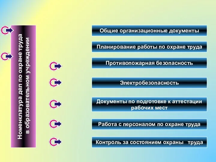 Номенклатура дел по охране труда в образовательном учреждении Общие организационные документы Планирование