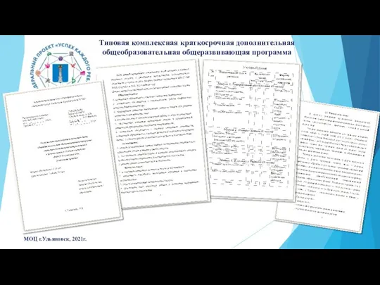 Типовая комплексная краткосрочная дополнительная общеобразовательная общеразвивающая программа МОЦ г.Ульяновск, 2021г.