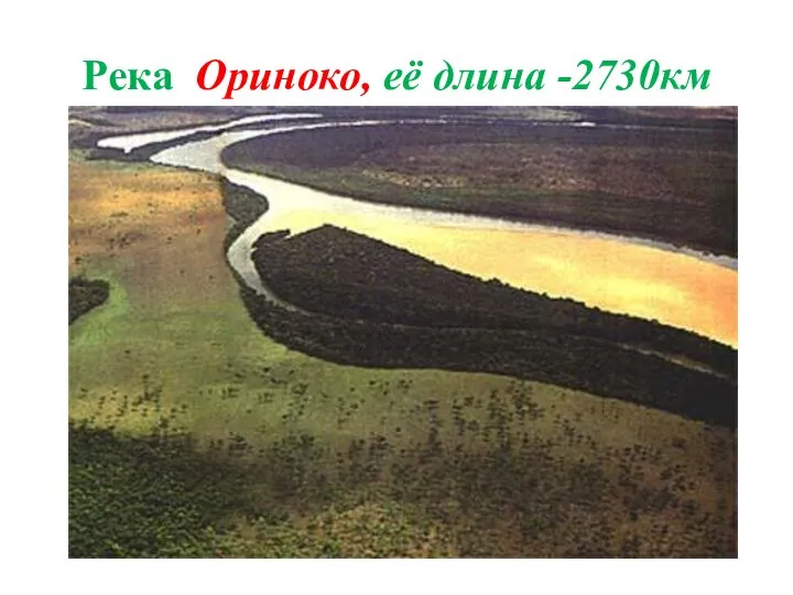 Река Ориноко, её длина -2730км