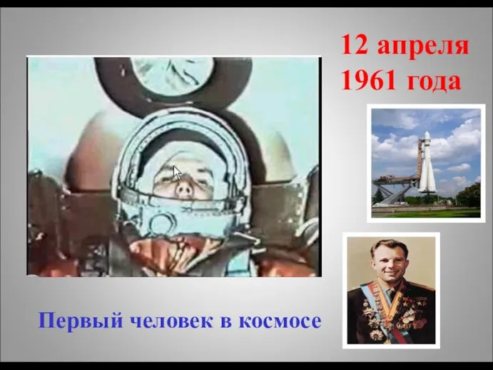 12 апреля 1961 года Первый человек в космосе