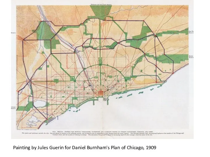 Painting by Jules Guerin for Daniel Burnham's Plan of Chicago, 1909