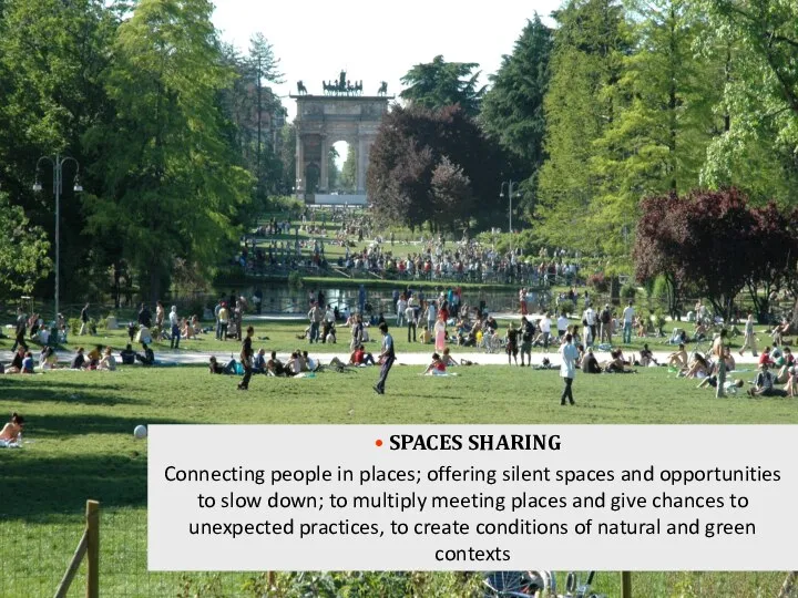 SPACES SHARING Connecting people in places; offering silent spaces and opportunities to
