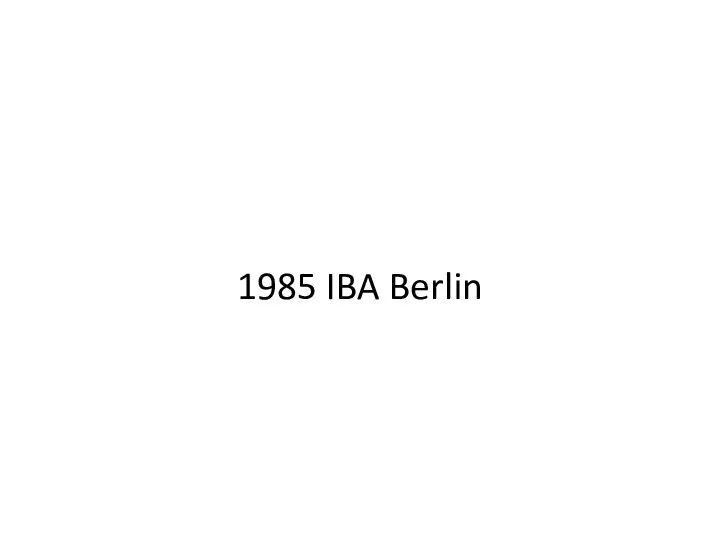 1985 IBA Berlin