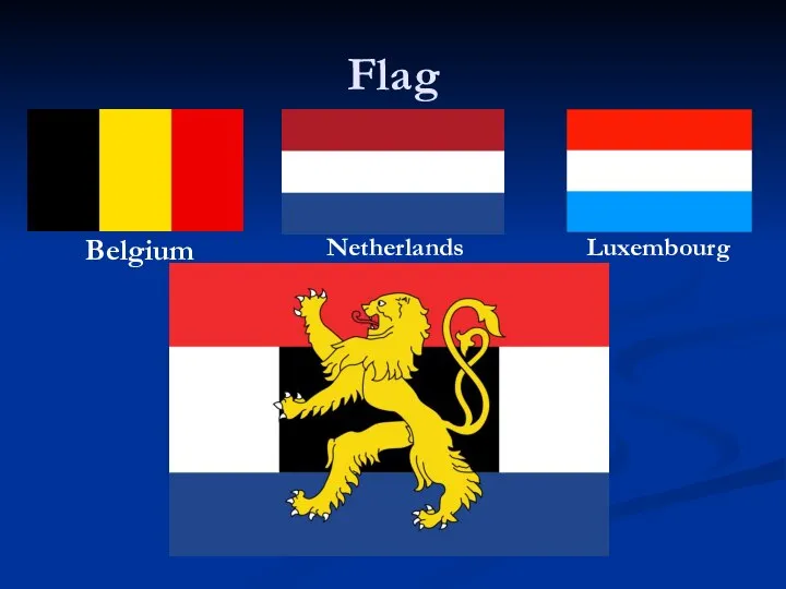 Flag Belgium Netherlands Luxembourg