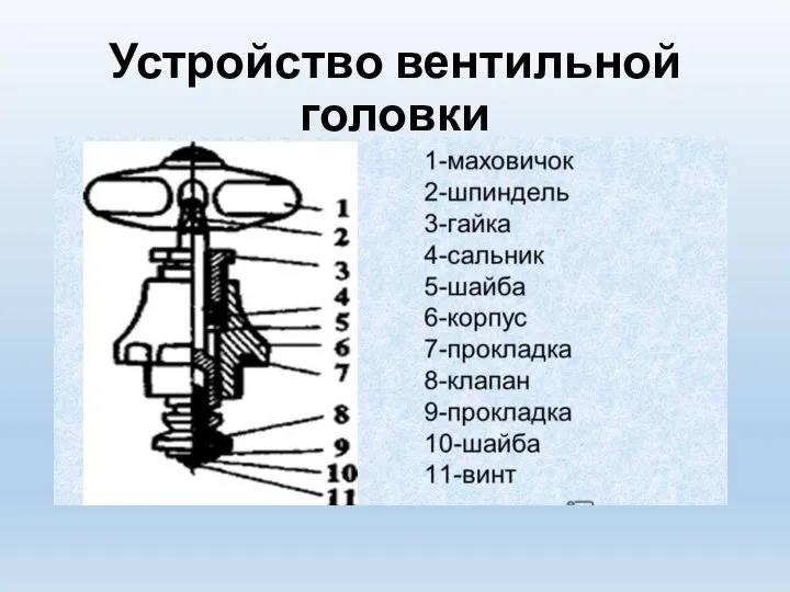 Устройство вентильной головки