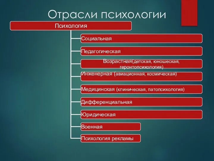 Отрасли психологии