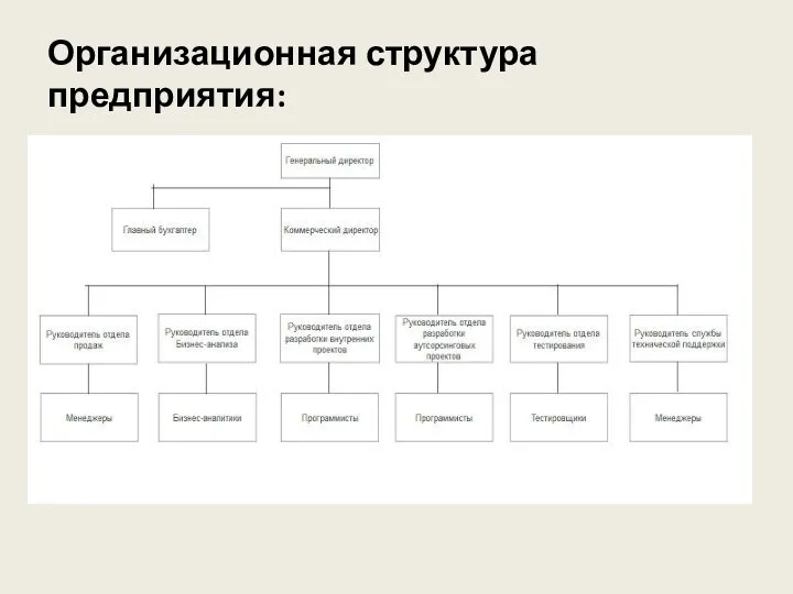 Организационная структура предприятия: