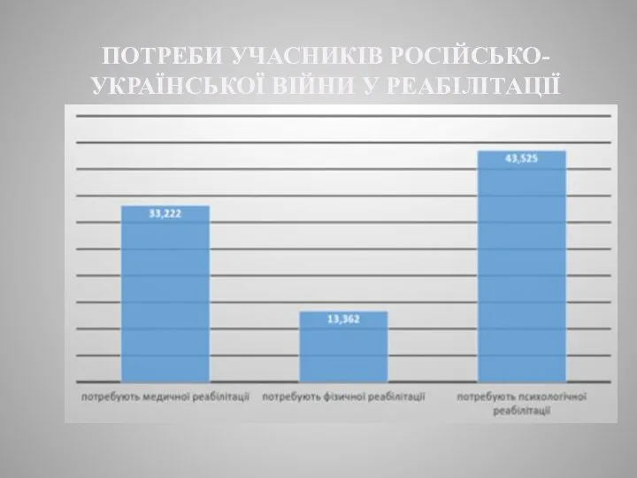 ПОТРЕБИ УЧАСНИКІВ РОСІЙСЬКО-УКРАЇНСЬКОЇ ВІЙНИ У РЕАБІЛІТАЦІЇ