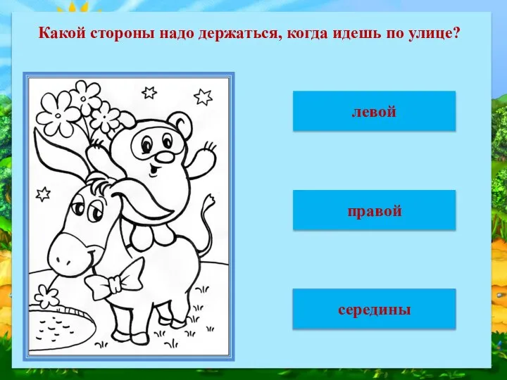 Какой стороны надо держаться, когда идешь по улице? левой середины правой