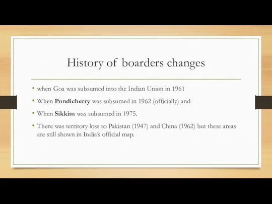 History of boarders changes when Goa was subsumed into the Indian Union