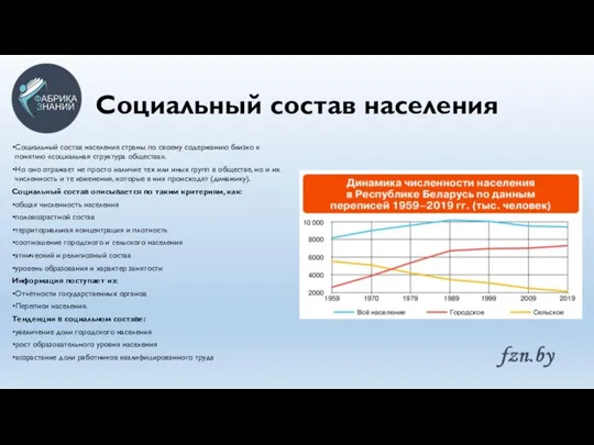 Социальный состав населения Социальный состав населения страны по своему содержанию близко к