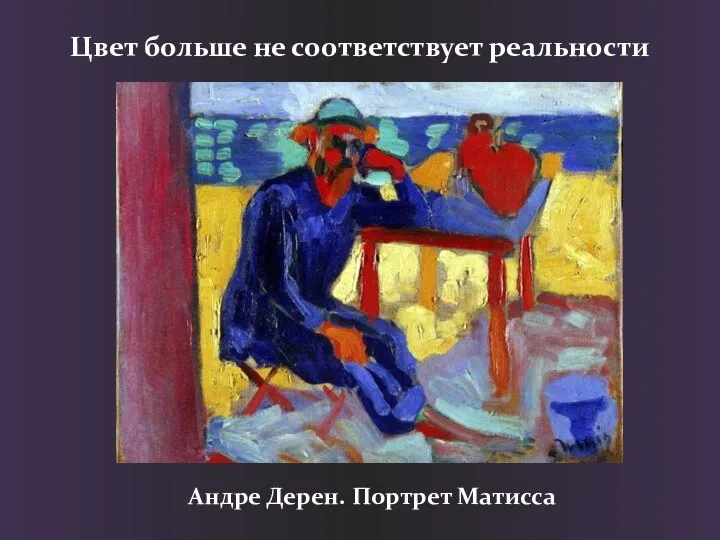 Андре Дерен. Портрет Матисса Цвет больше не соответствует реальности