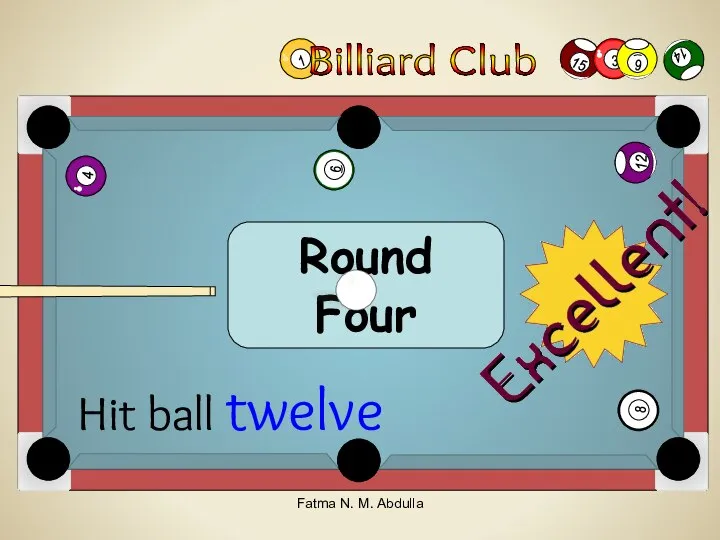 Round Four Hit ball twelve Fatma N. M. Abdulla