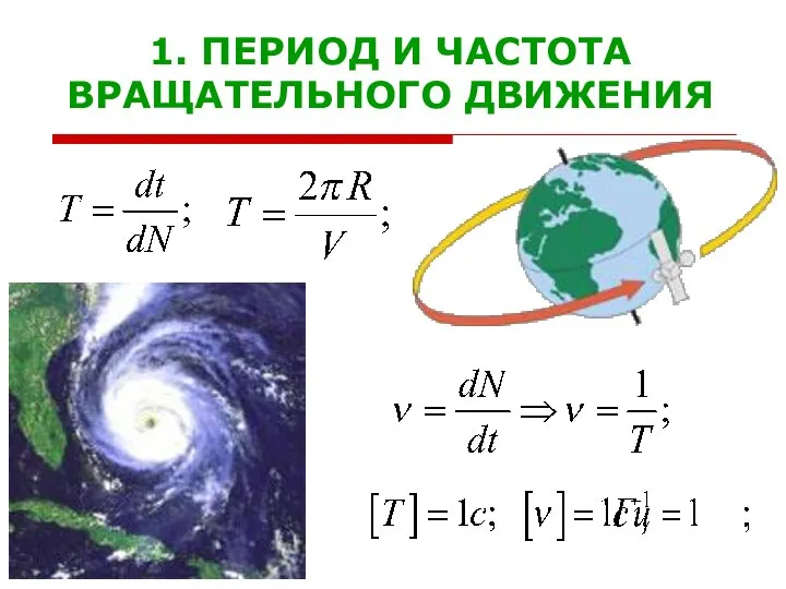 1. ПЕРИОД И ЧАСТОТА ВРАЩАТЕЛЬНОГО ДВИЖЕНИЯ