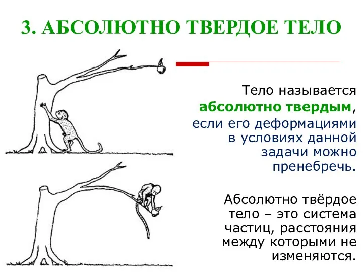 3. АБСОЛЮТНО ТВЕРДОЕ ТЕЛО Тело называется абсолютно твердым, если его деформациями в