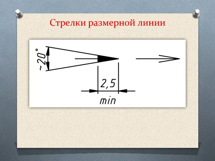 Стрелки размерной линии