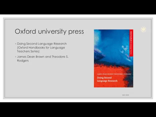 Oxford university press Doing Second Language Research (Oxford Handbooks for Language Teachers