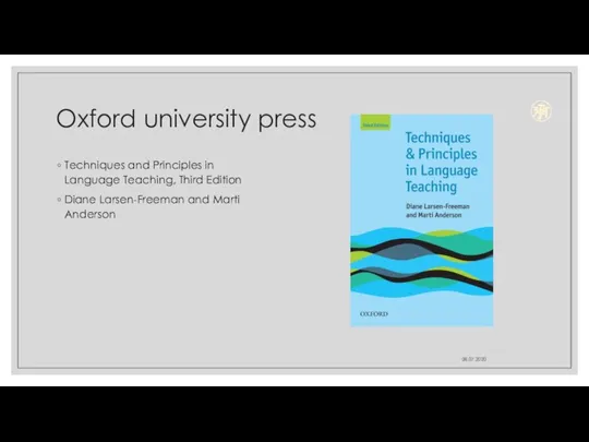 Oxford university press Techniques and Principles in Language Teaching, Third Edition Diane