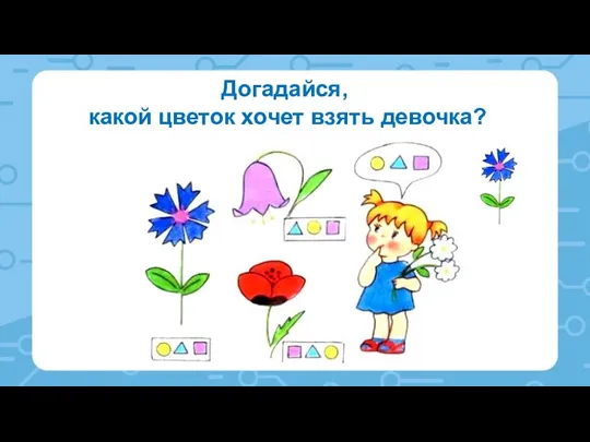 Догадайся, какой цветок хочет взять девочка?