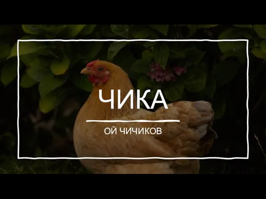 ЧИКА ОЙ ЧИЧИКОВ