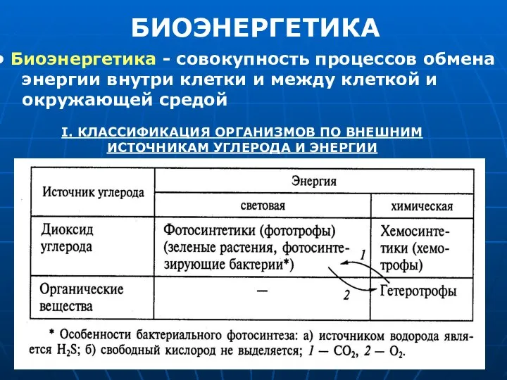 БИОЭНЕРГЕТИКА Биоэнергетика - совокупность процессов обмена энергии внутри клетки и между клеткой