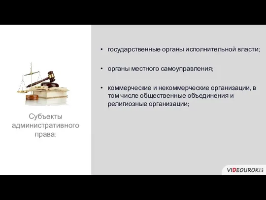 государственные органы исполнительной власти; органы местного самоуправления; коммерческие и некоммерческие организации, в