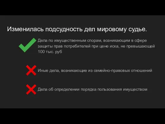 Изменилась подсудность дел мировому судье. Дела по имущественным спорам, возникающим в сфере