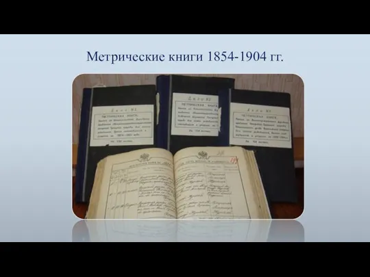 Метрические книги 1854-1904 гг.