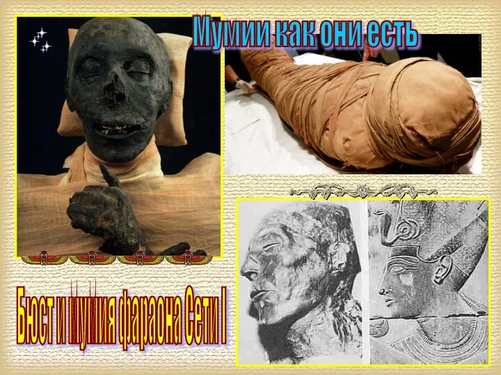 Бюст и мумия фараона Сети I Мумии как они есть