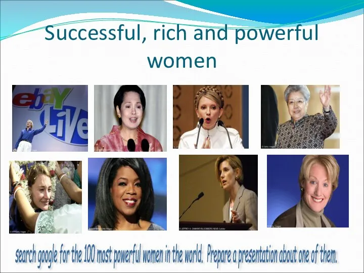 Successful, rich and powerful women search google for the 100 most powerful