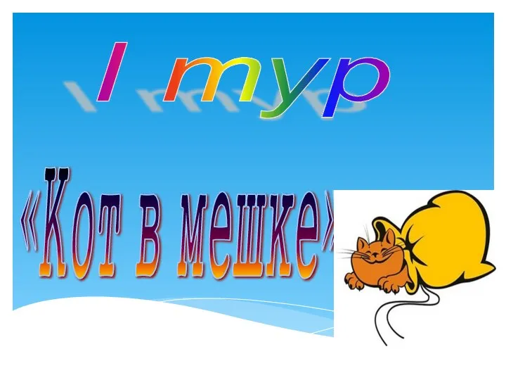 I тур «Кот в мешке»