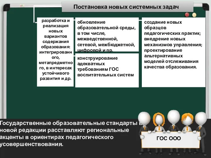 Государственные образовательные стандарты в новой редакции расставляют региональные акценты в ориентирах педагогического