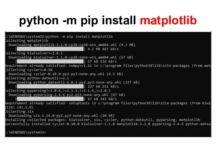 python -m pip install matplotlib