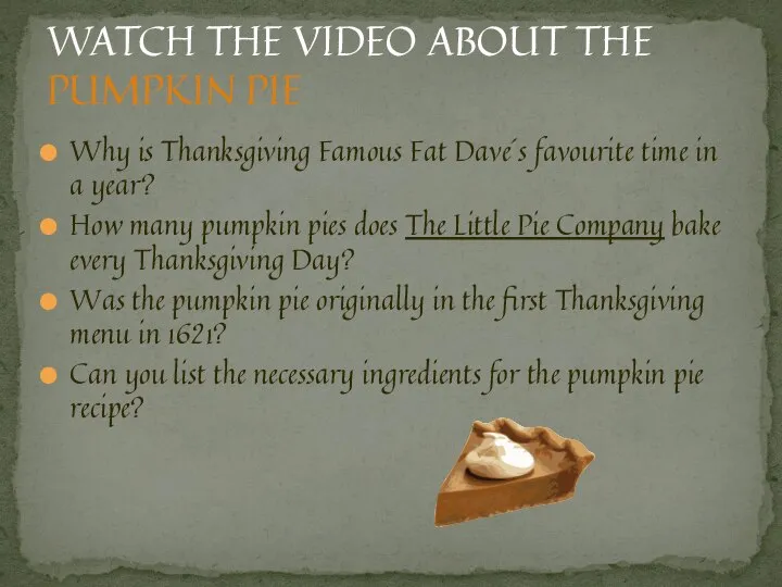 Why is Thanksgiving Famous Fat Dave´s favourite time in a year? How