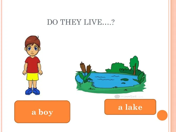 DO THEY LIVE….? a boy a lake