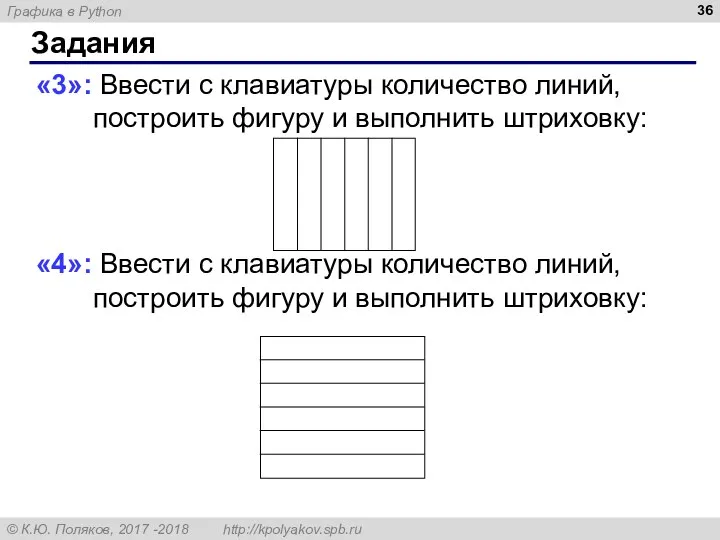 Задания «3»: Ввести с клавиатуры количество линий, построить фигуру и выполнить штриховку: