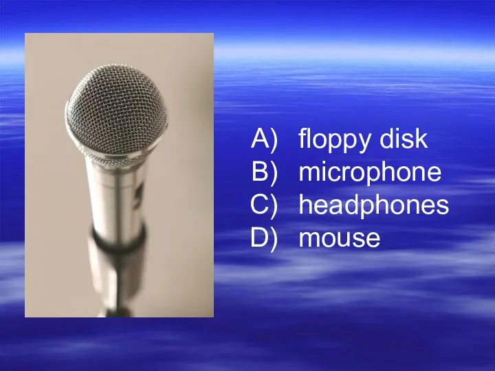 floppy disk microphone headphones mouse