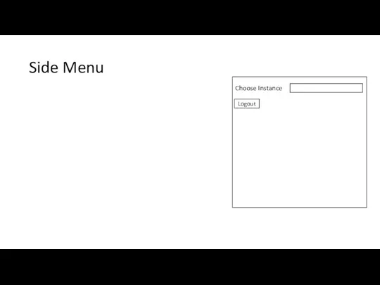 Side Menu Choose Instance Logout