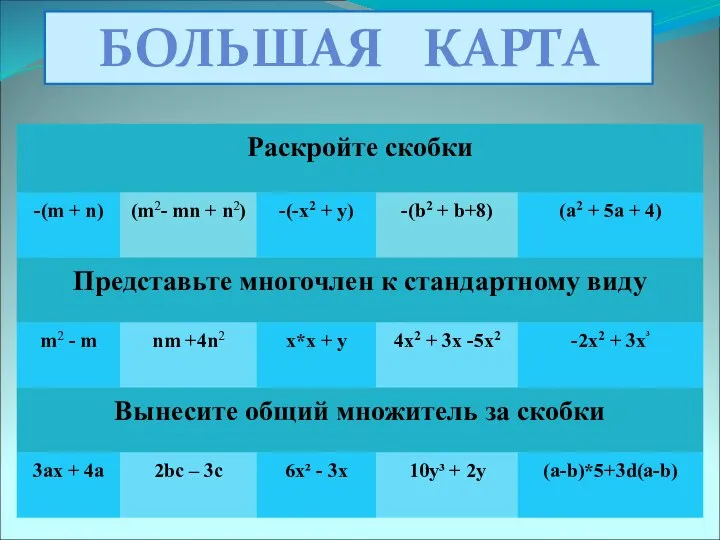 БОЛЬШАЯ КАРТА