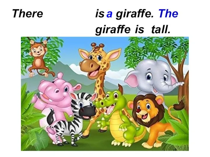 There is a giraffe. The giraffe is tall.