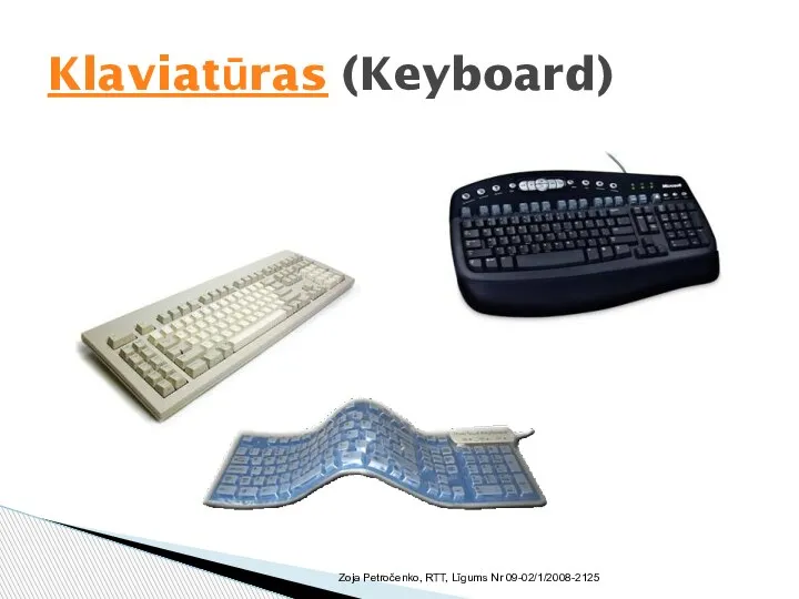 Klaviatūras (Keyboard) Zoja Petročenko, RTT, Līgums Nr 09-02/1/2008-2125