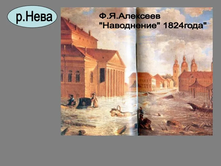 р.Нева Ф.Я.Алексеев "Наводнение" 1824года"