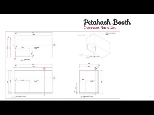 Petahash Booth Dimension 4m x 2m